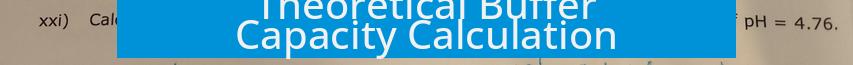 Theoretical Buffer Capacity Calculation