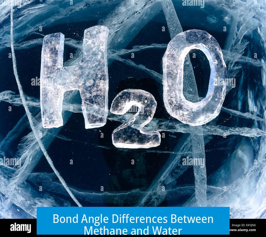 Bond Angle Differences Between Methane and Water