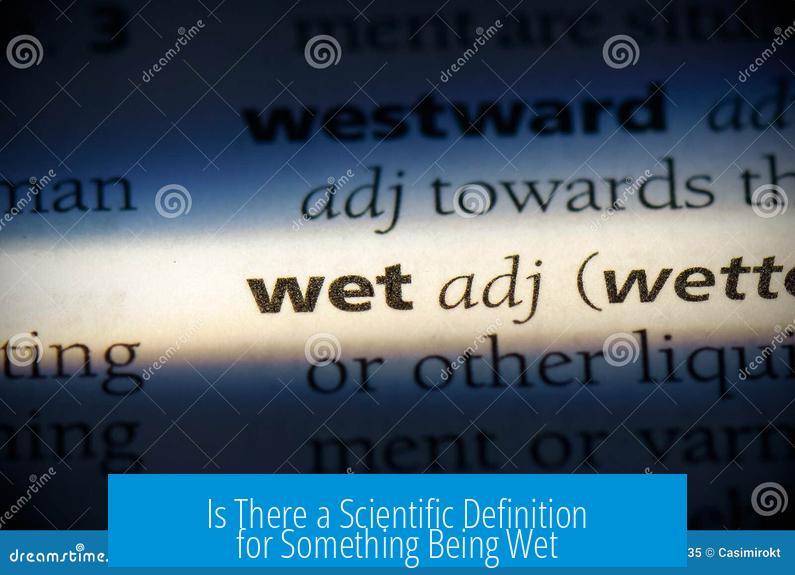 Is There a Scientific Definition for Something Being Wet?