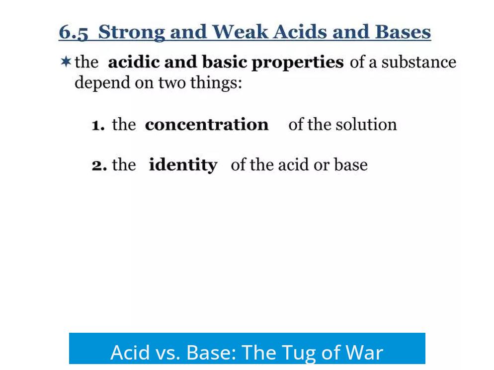 Acid vs. Base: The Tug of War