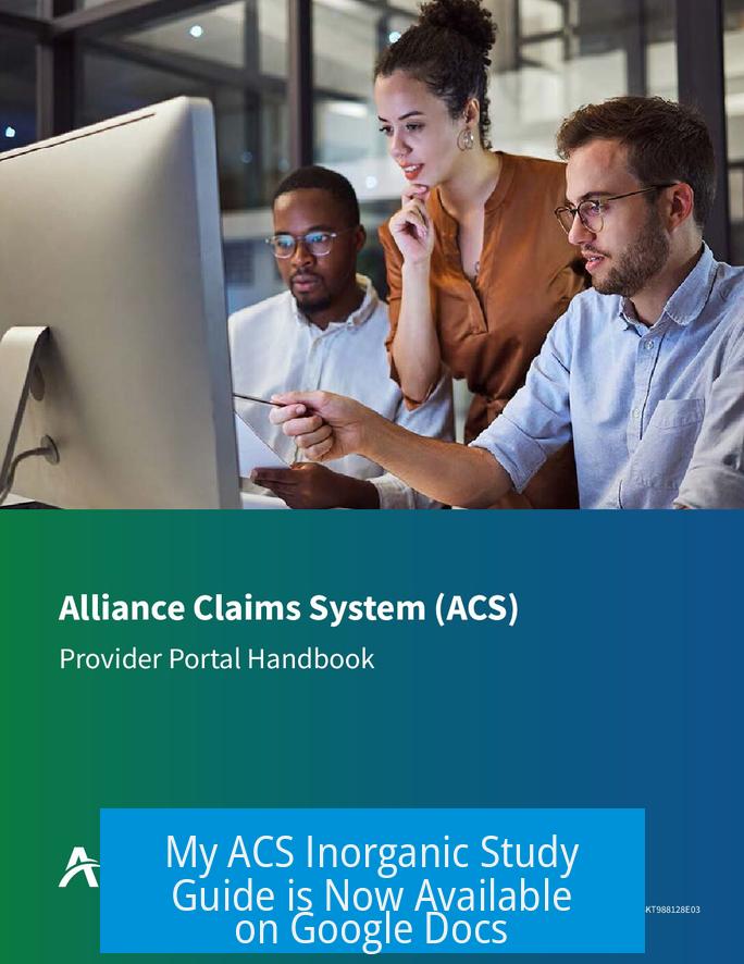 My ACS Inorganic Study Guide is Now Available on Google Docs