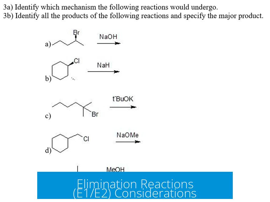 Elimination Reactions (E1/E2) Considerations