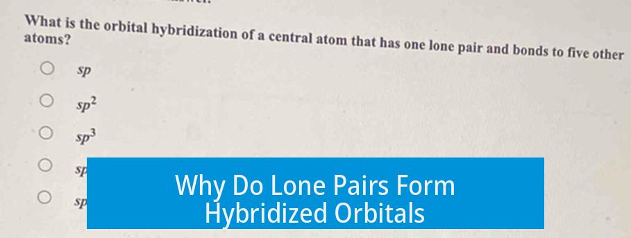 Why Do Lone Pairs Form Hybridized Orbitals?