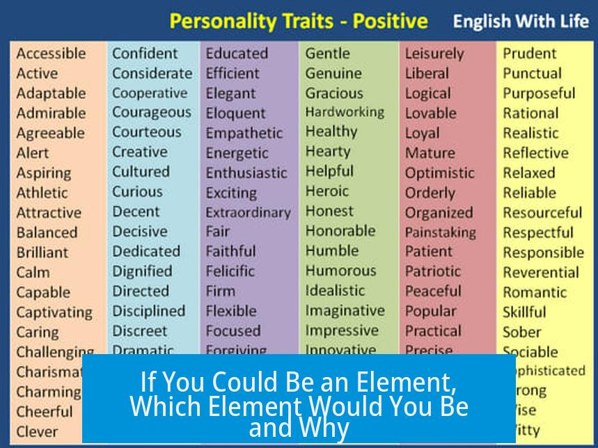 If You Could Be an Element, Which Element Would You Be and Why?