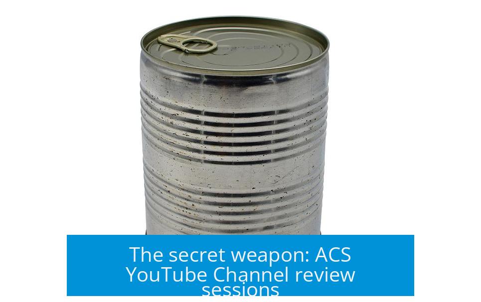 The secret weapon: ACS YouTube Channel review sessions