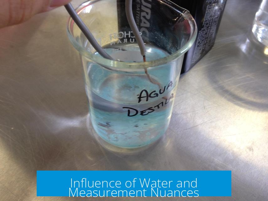 Influence of Water and Measurement Nuances