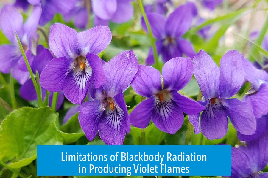 Limitations of Blackbody Radiation in Producing Violet Flames
