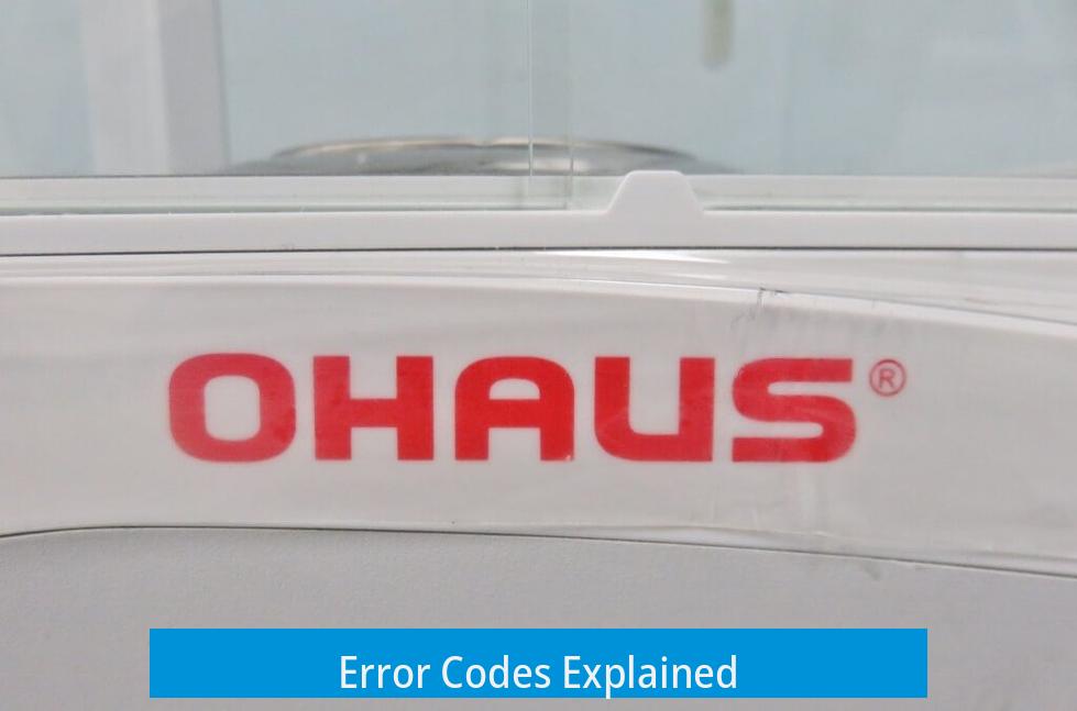 Error Codes Explained