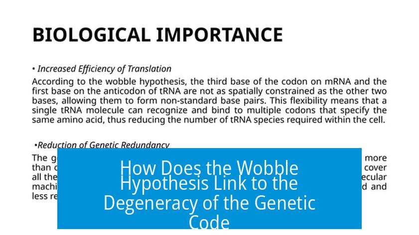How Does the Wobble Hypothesis Link to the Degeneracy of the Genetic Code?