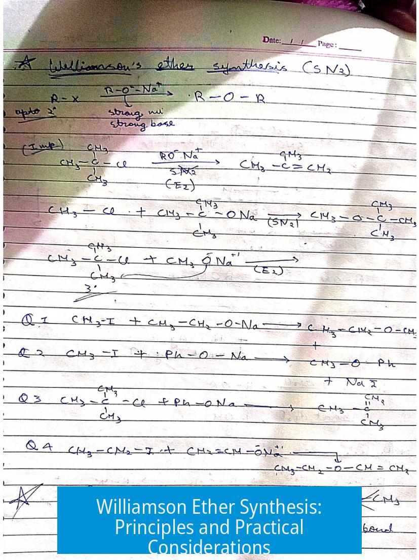 Williamson Ether Synthesis: Principles and Practical Considerations