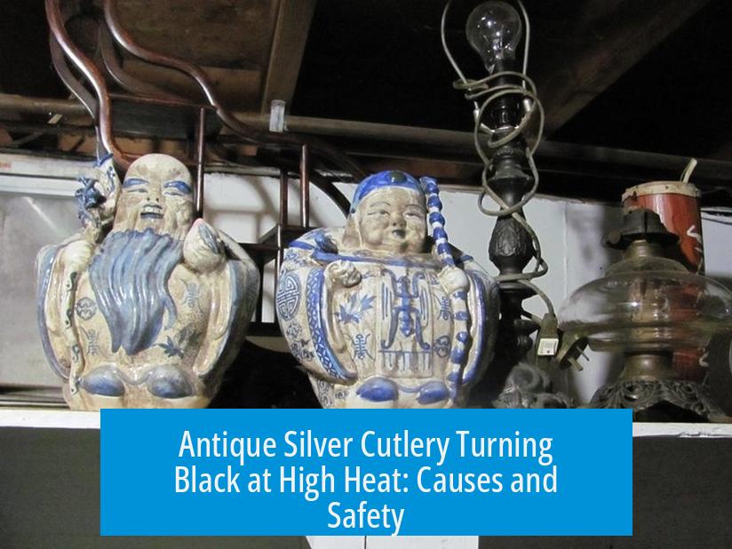 Antique Silver Cutlery Turning Black at High Heat: Causes and Safety