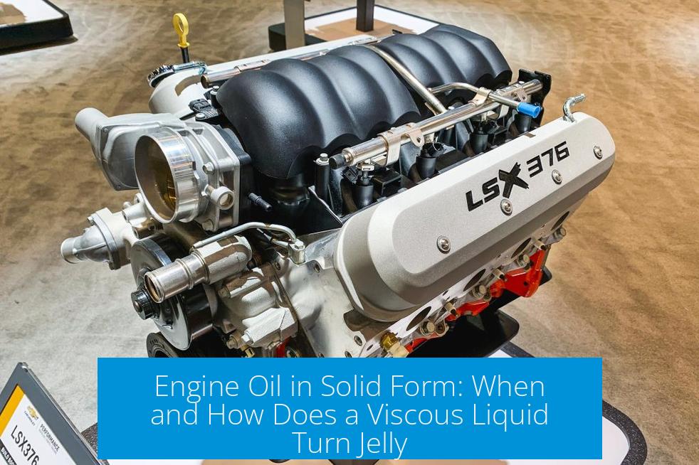 Engine Oil in Solid Form: When and How Does a Viscous Liquid Turn Jelly?