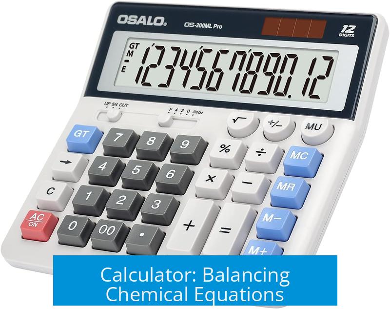 Calculator: Balancing Chemical Equations