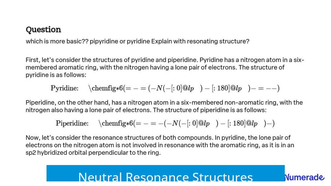 Neutral Resonance Structures