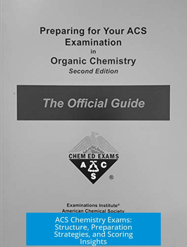 ACS Chemistry Exams: Structure, Preparation Strategies, and Scoring Insights
