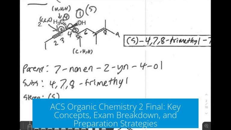 ACS Organic Chemistry 2 Final: Key Concepts, Exam Breakdown, and Preparation Strategies