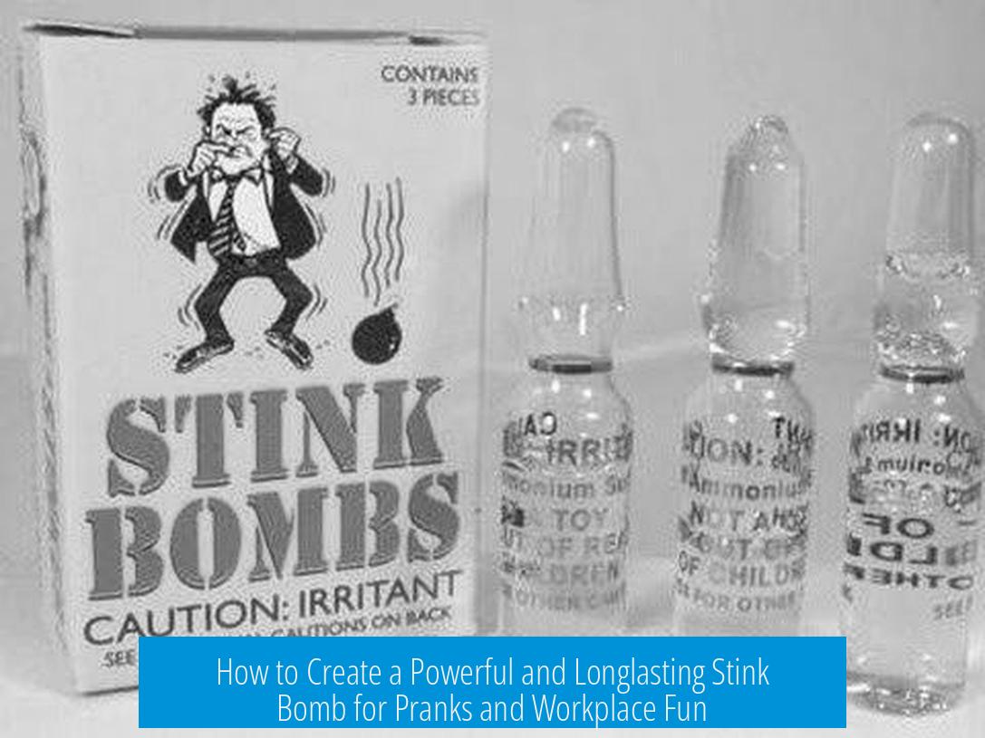 How to Create a Powerful and Longlasting Stink Bomb for Pranks and Workplace Fun
