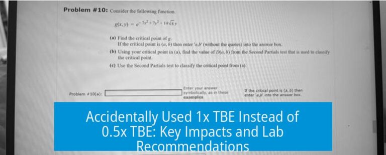 Accidentally Used 1x TBE Instead of 0.5x TBE: Key Impacts and Lab Recommendations