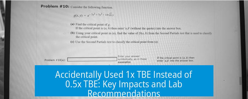 Accidentally Used 1x TBE Instead of 0.5x TBE: Key Impacts and Lab Recommendations