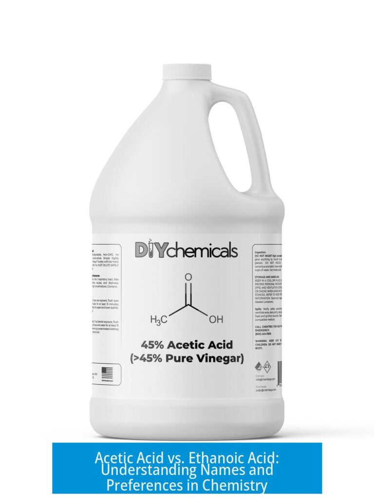 Acetic Acid vs. Ethanoic Acid: Understanding Names and Preferences in Chemistry