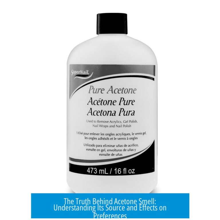 The Truth Behind Acetone Smell: Understanding Its Source and Effects on Preferences