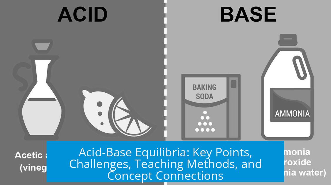 Acid-Base Equilibria: Key Points, Challenges, Teaching Methods, and Concept Connections