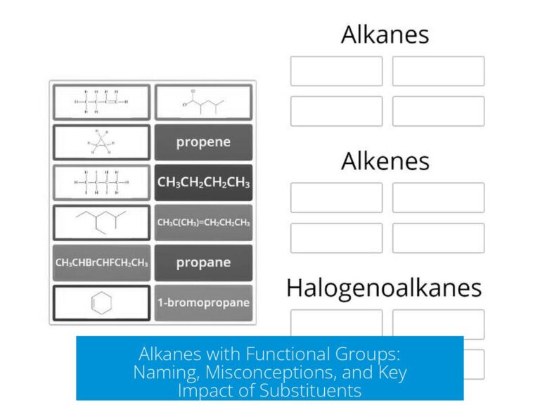 Alkanes with Functional Groups: Naming, Misconceptions, and Key Impact of Substituents