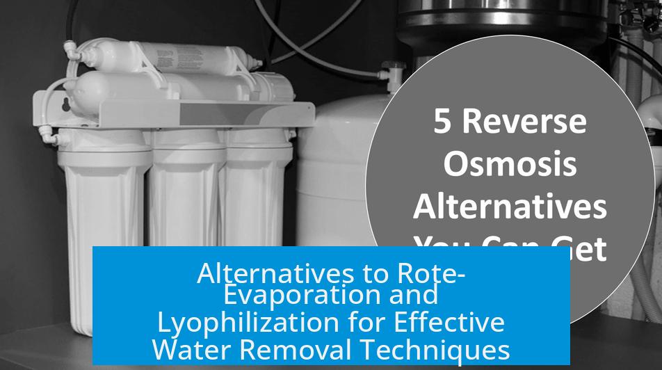 Alternatives to Rote-Evaporation and Lyophilization for Effective Water Removal Techniques