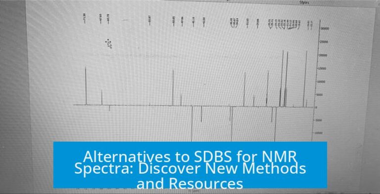 Alternatives to SDBS for NMR Spectra: Discover New Methods and Resources