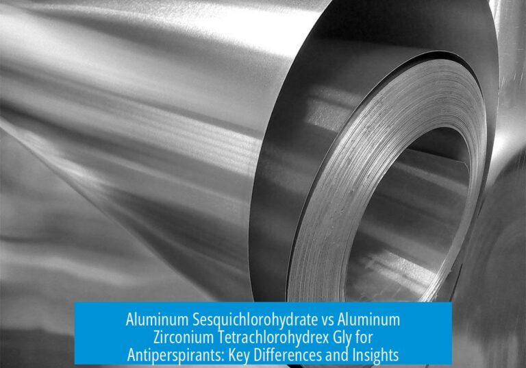 Aluminum Sesquichlorohydrate vs Aluminum Zirconium Tetrachlorohydrex Gly for Antiperspirants: Key Differences and Insights