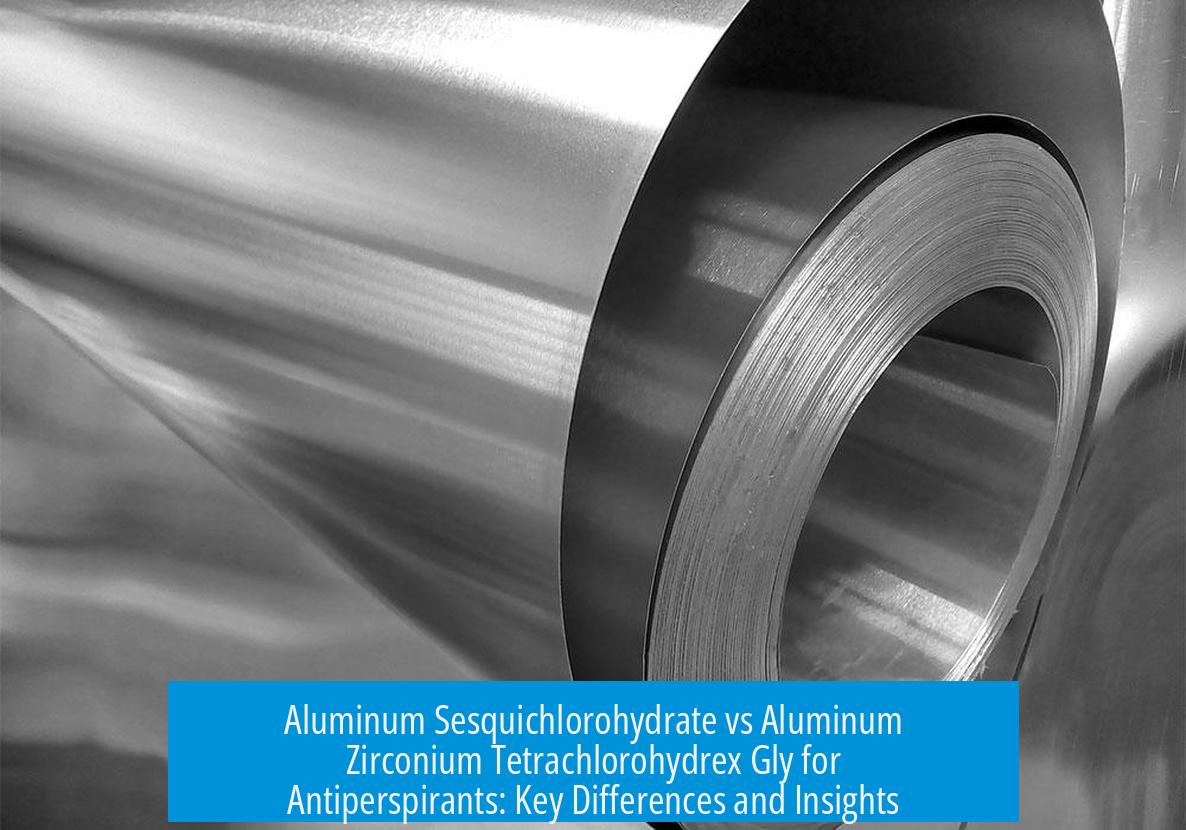 Aluminum Sesquichlorohydrate vs Aluminum Zirconium Tetrachlorohydrex Gly for Antiperspirants: Key Differences and Insights