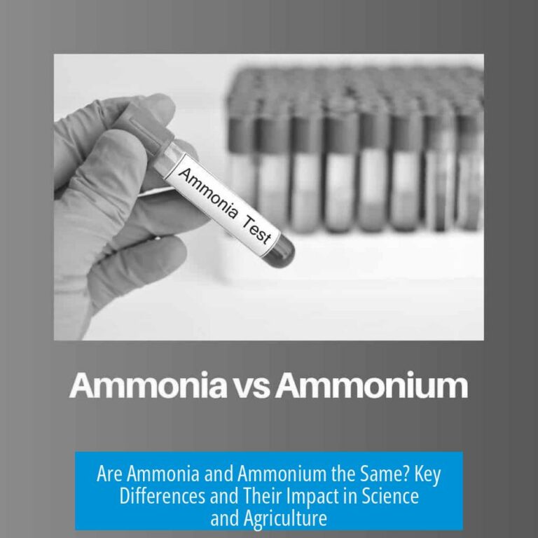 Are Ammonia and Ammonium the Same? Key Differences and Their Impact in Science and Agriculture