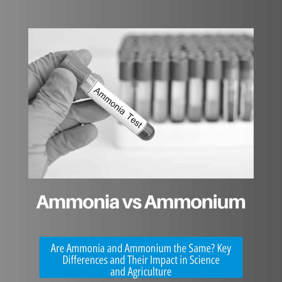 Are Ammonia and Ammonium the Same? Key Differences and Their Impact in Science and Agriculture