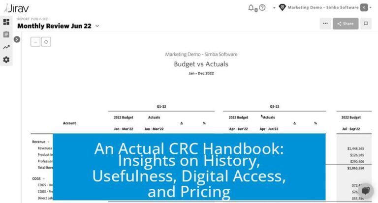 An Actual CRC Handbook: Insights on History, Usefulness, Digital Access, and Pricing