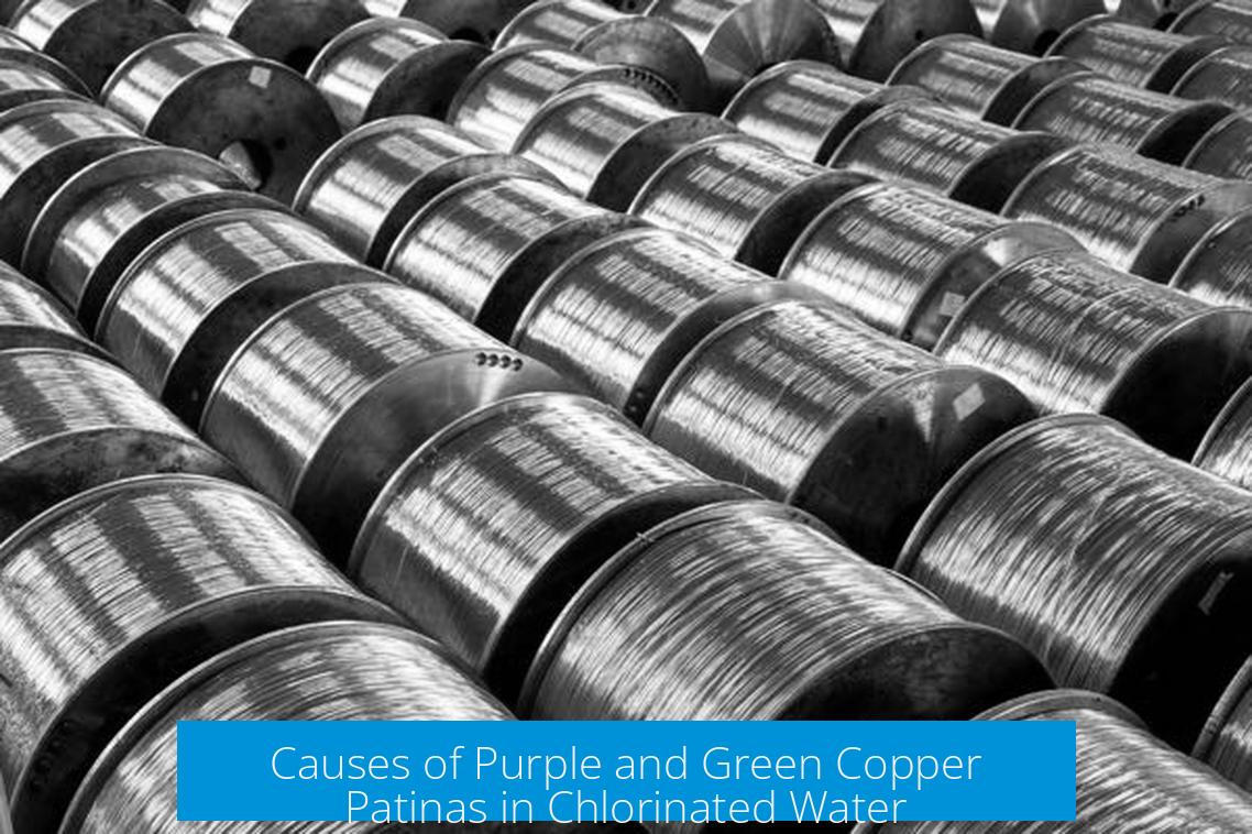 Causes of Purple and Green Copper Patinas in Chlorinated Water