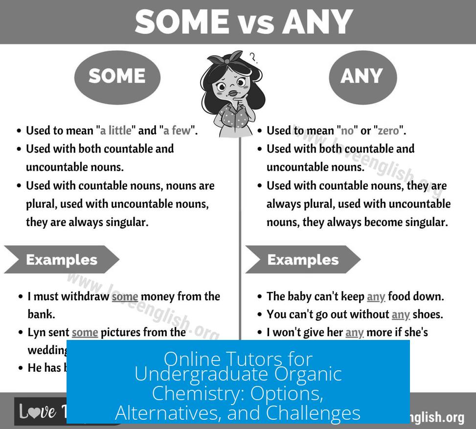 Online Tutors for Undergraduate Organic Chemistry: Options, Alternatives, and Challenges