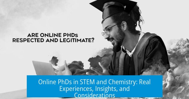 Online PhDs in STEM and Chemistry: Real Experiences, Insights, and Considerations