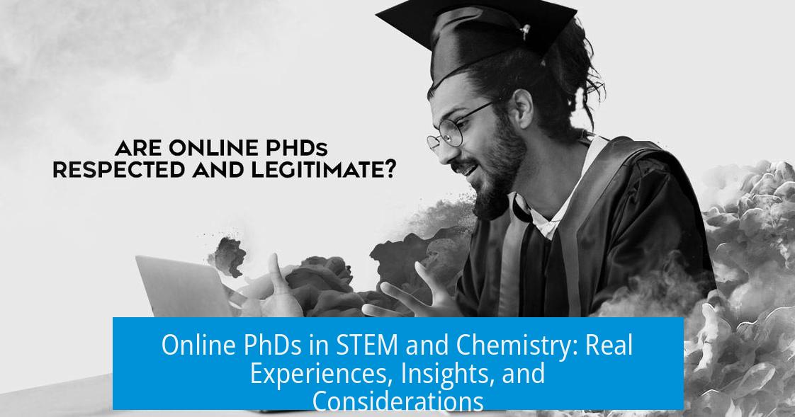 Online PhDs in STEM and Chemistry: Real Experiences, Insights, and Considerations