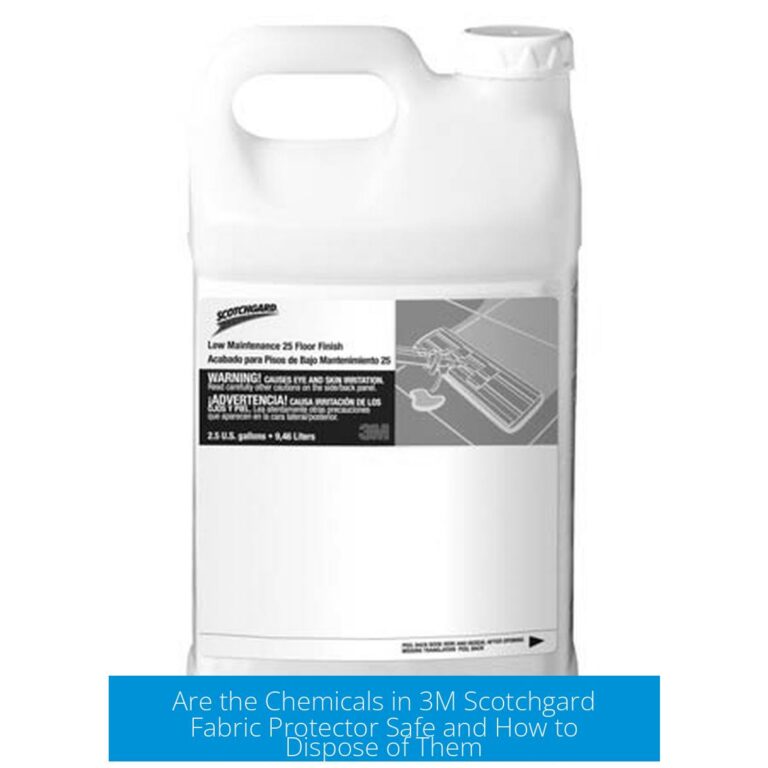 Are the Chemicals in 3M Scotchgard Fabric Protector Safe and How to Dispose of Them