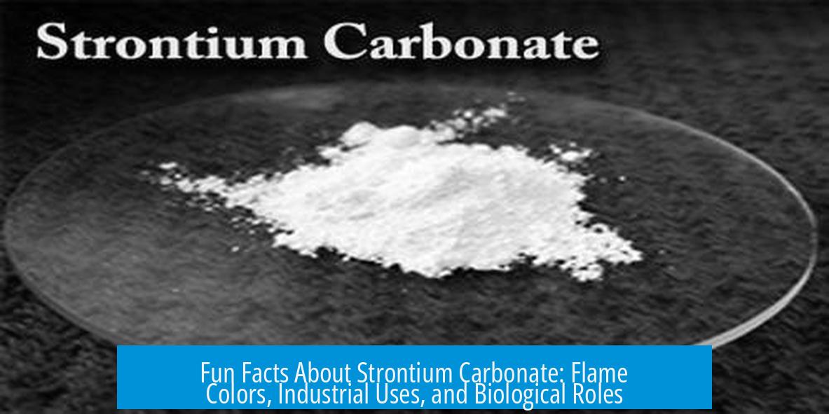 Fun Facts About Strontium Carbonate: Flame Colors, Industrial Uses, and Biological Roles