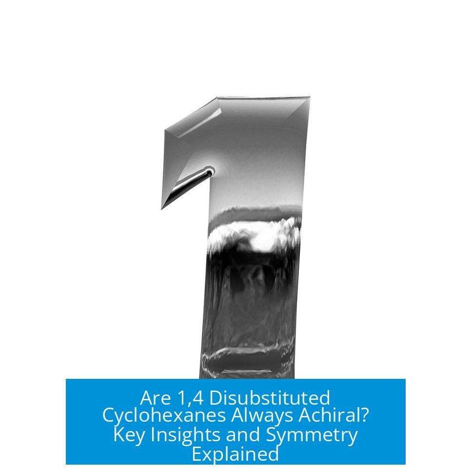 Are 1,4 Disubstituted Cyclohexanes Always Achiral? Key Insights and Symmetry Explained