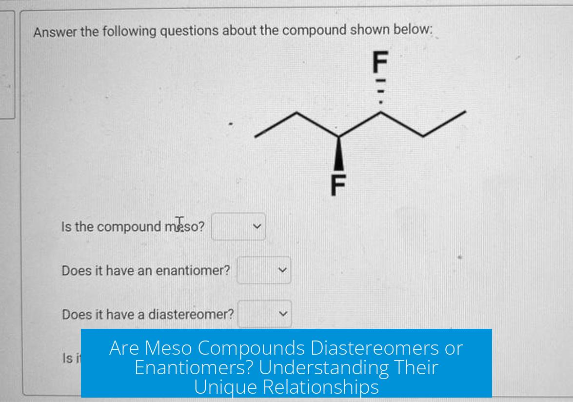 Are Meso Compounds Diastereomers or Enantiomers? Understanding Their Unique Relationships