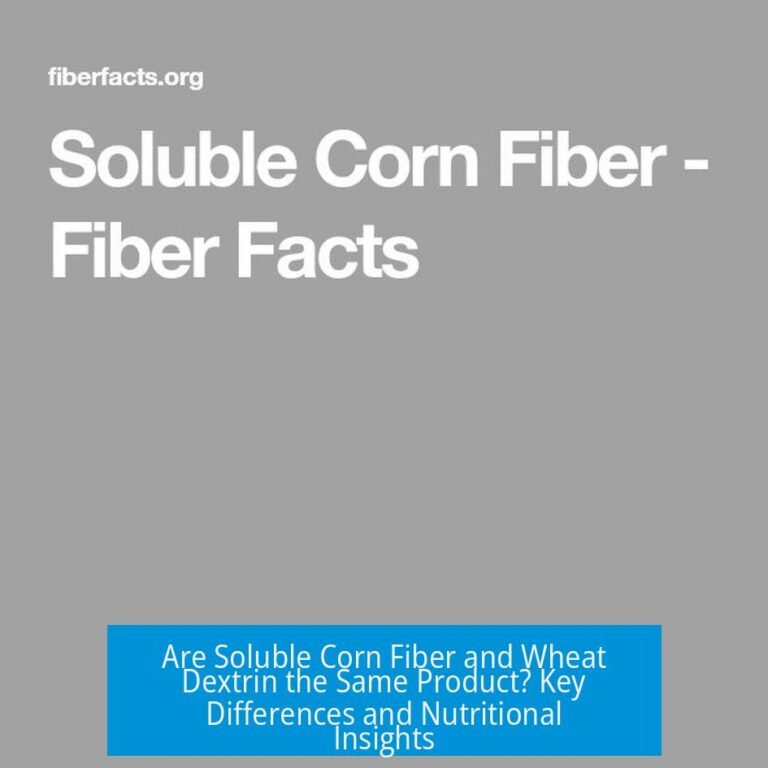 Are Soluble Corn Fiber and Wheat Dextrin the Same Product? Key Differences and Nutritional Insights