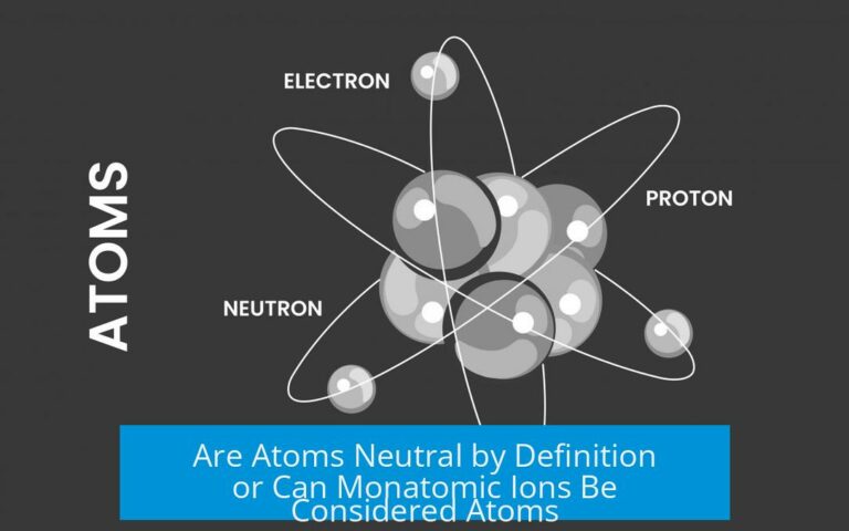 Are Atoms Neutral by Definition or Can Monatomic Ions Be Considered Atoms