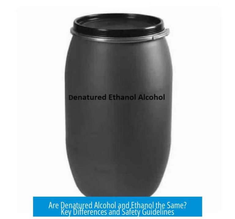 Are Denatured Alcohol and Ethanol the Same? Key Differences and Safety Guidelines