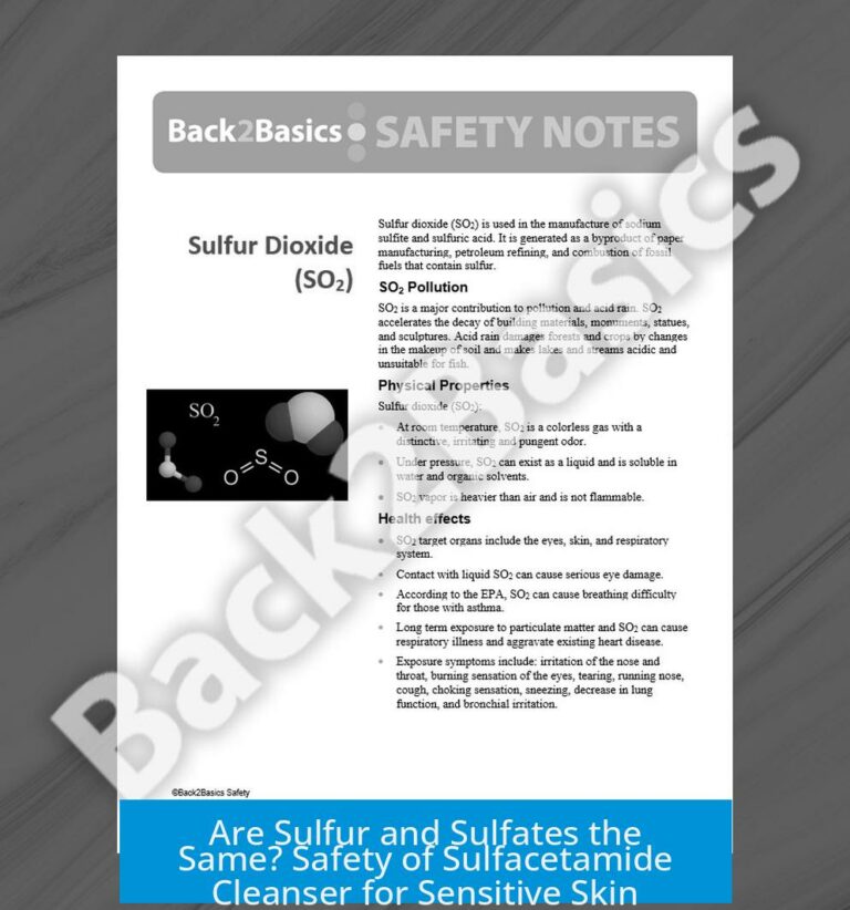 Are Sulfur and Sulfates the Same? Safety of Sulfacetamide Cleanser for Sensitive Skin