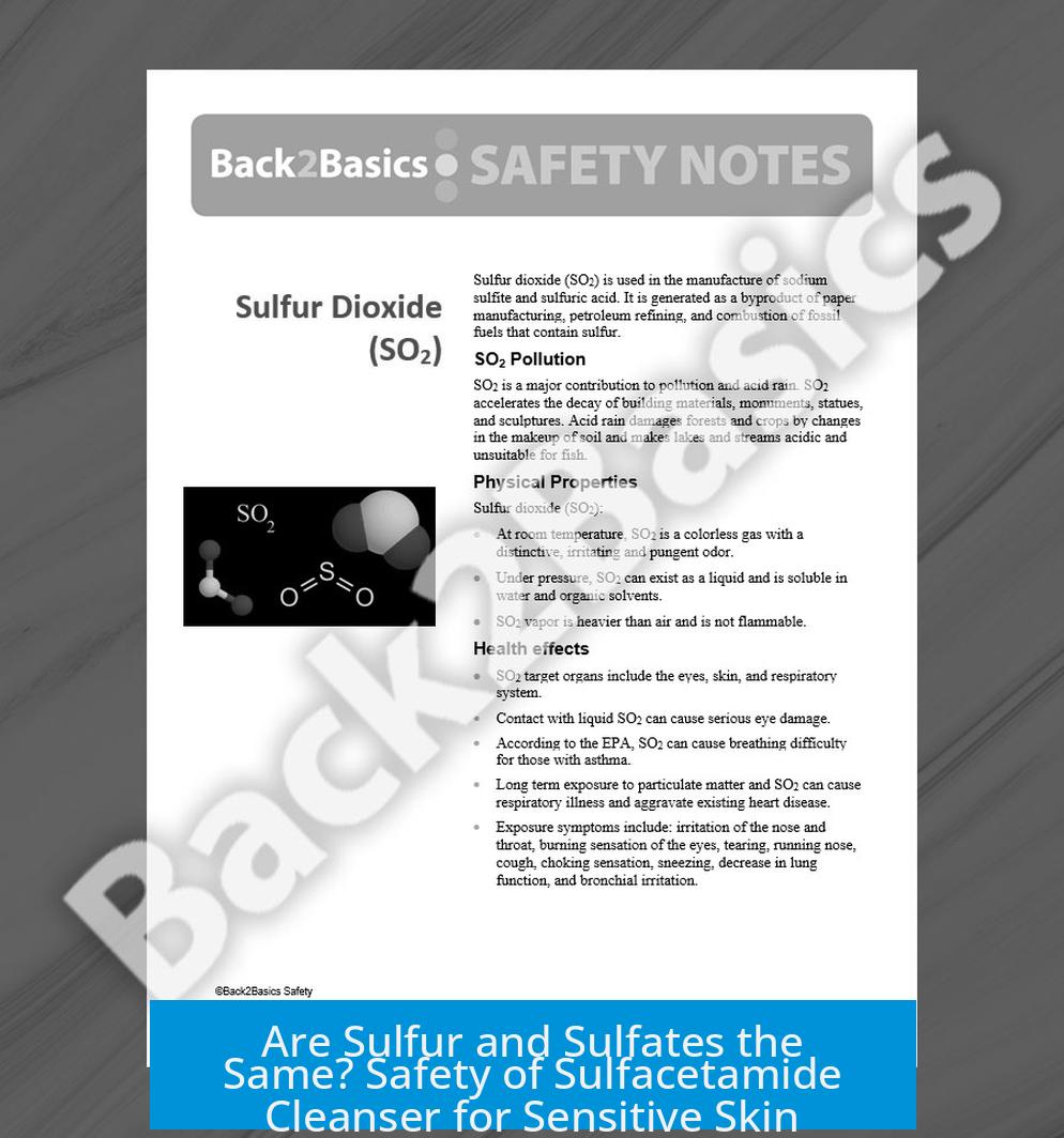 Are Sulfur and Sulfates the Same? Safety of Sulfacetamide Cleanser for Sensitive Skin