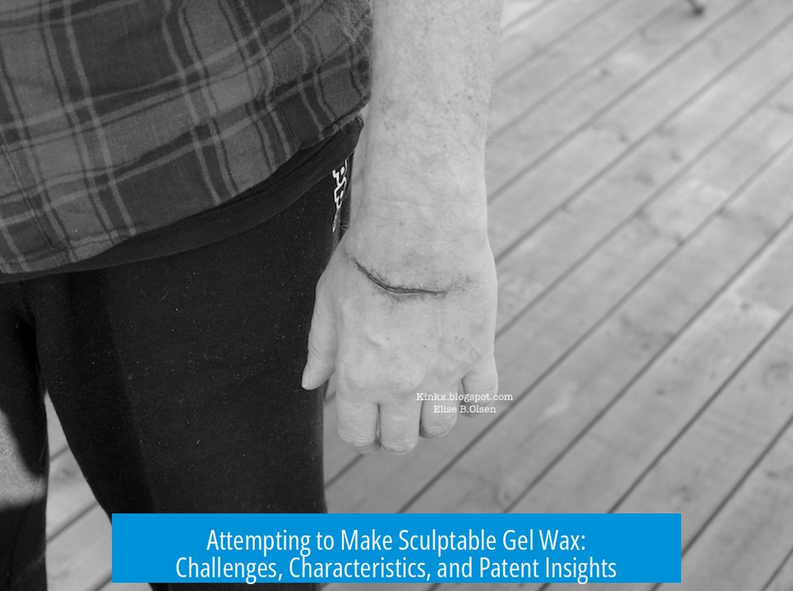 Attempting to Make Sculptable Gel Wax: Challenges, Characteristics, and Patent Insights