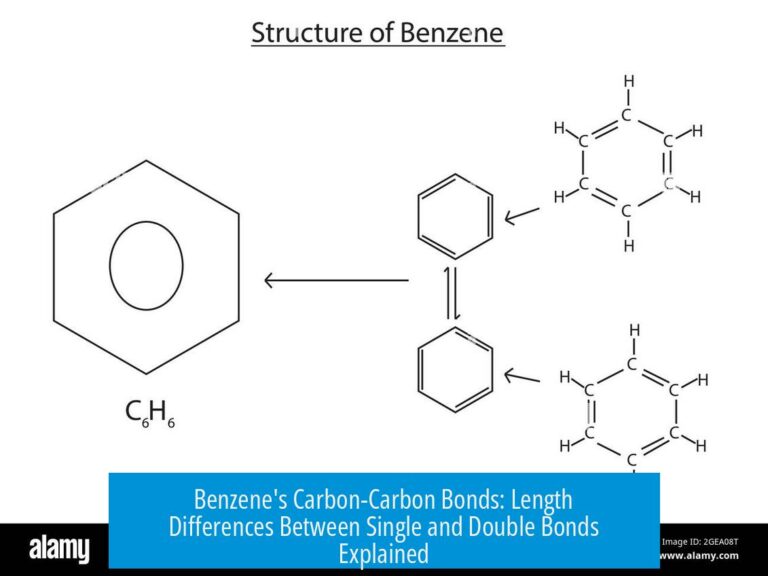 Benzene's Carbon-Carbon Bonds: Length Differences Between Single and Double Bonds Explained