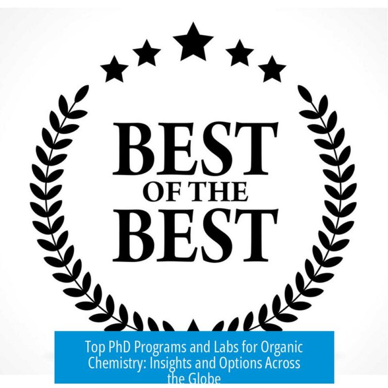 Top PhD Programs and Labs for Organic Chemistry: Insights and Options Across the Globe